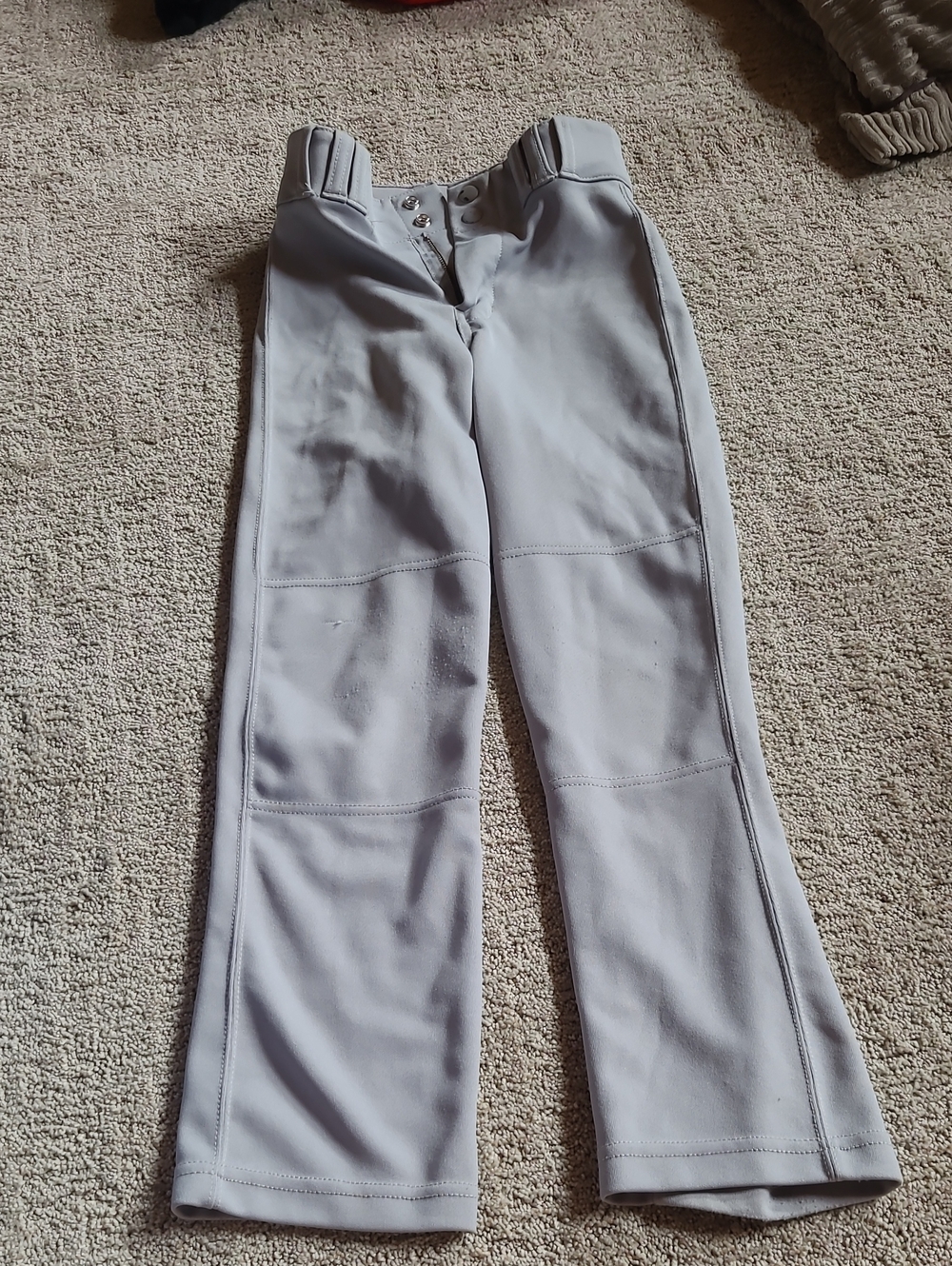 Kids Light Gray Baseball Pants